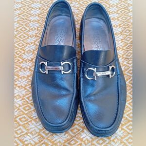 Salvatore Ferragamo Men's Black Leather Loafers